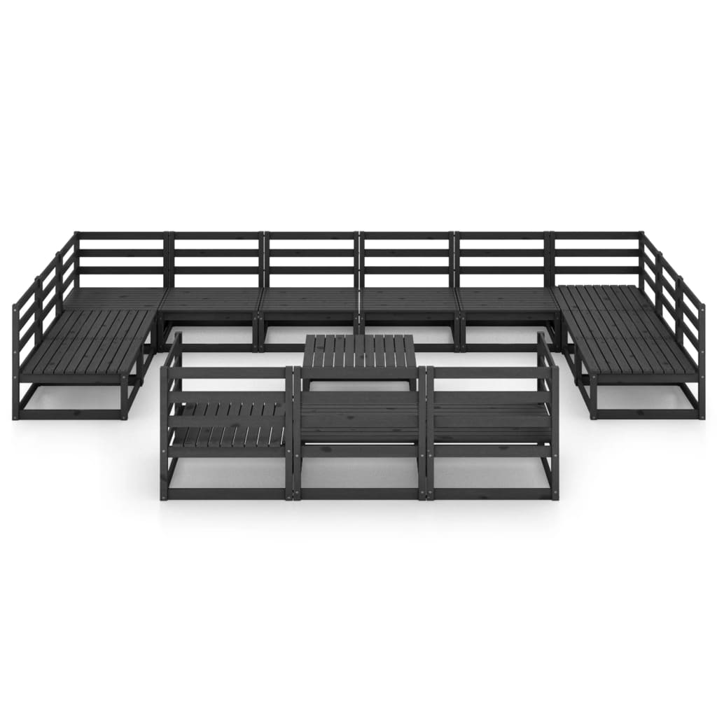 Σαλόνι Κήπου 14 Τεμαχίων από Μασίφ Ξύλο Πεύκου - PAKOBAZAAR