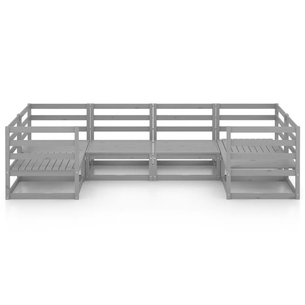 Σαλόνι Κήπου 6 Τεμαχίων από Μασίφ Ξύλο Πεύκου - Pakobazaar