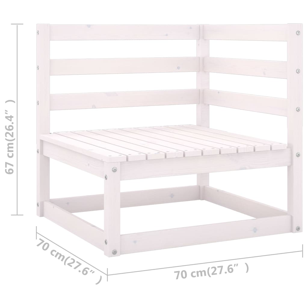 Σαλόνι Κήπου Σετ 7 Τεμαχίων από Μασίφ Ξύλο Πεύκου - Pakobazaar