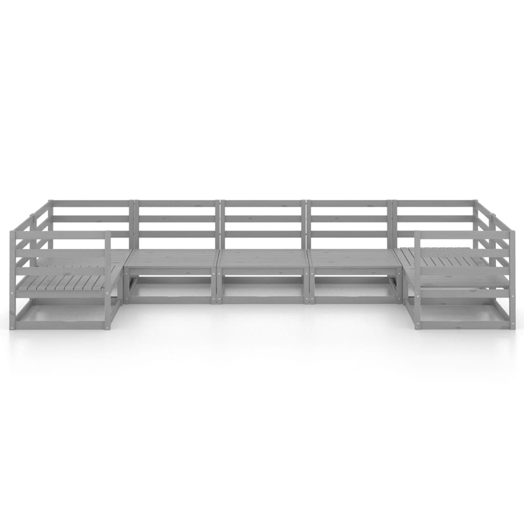 Σαλόνι Κήπου Σετ 7 Τεμαχίων από Μασίφ Ξύλο Πεύκου - PAKOBAZAAR