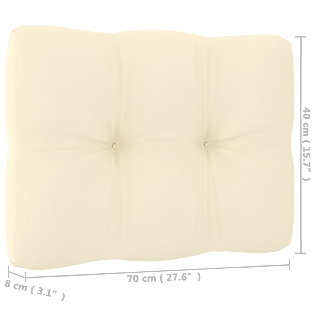 Σαλόνι Κήπου Σετ 7 τεμ Καφέ Μελί Μασίφ Ξύλο Πεύκου με Μαξιλάρια - Pakobazaar