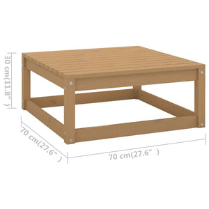 Σαλόνι Κήπου Σετ10 τεμ Καφέ Μελί Μασίφ Ξύλο Πεύκου με Μαξιλάρια - PAKOBAZAAR