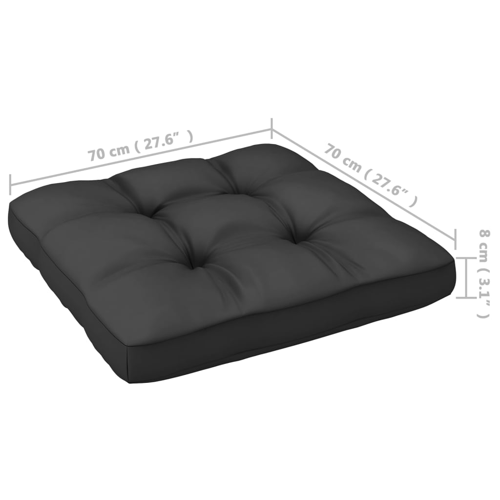 Σαλόνι Κήπου Σετ 10 Τεμαχίων Γκρι Μασίφ Ξύλο Πεύκου & Μαξιλάρια - Pakobazaar