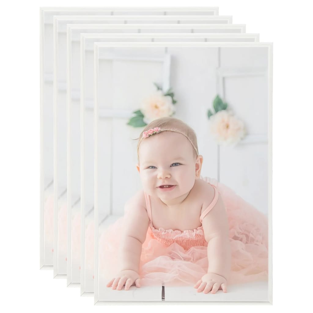 Κορνίζες Κολάζ για Τοίχο/Τραπέζι 5 τεμ. Ασημί 21 x 29,7 εκ. MDF - Pakobazaar