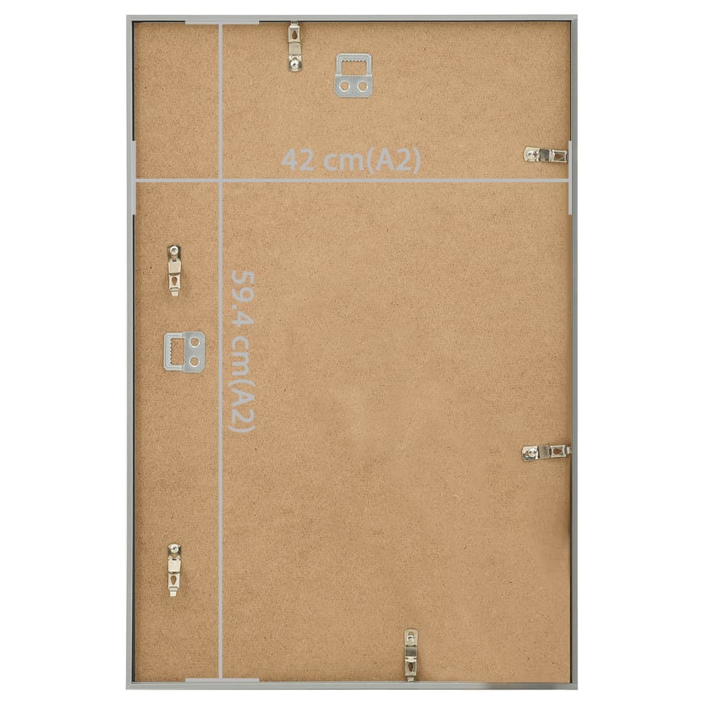 Κορνίζες Κολάζ για Τοίχο 3 τεμ. Ασημί 42 x 59,4 εκ. MDF