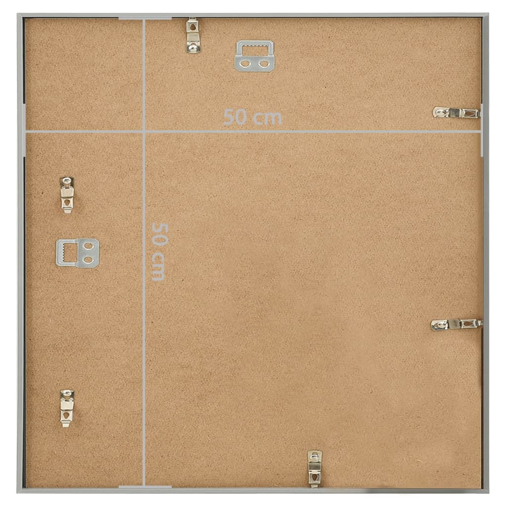 Κορνίζες Κολάζ για Τοίχο 5 τεμ. Ασημί 50 x 50 εκ. MDF