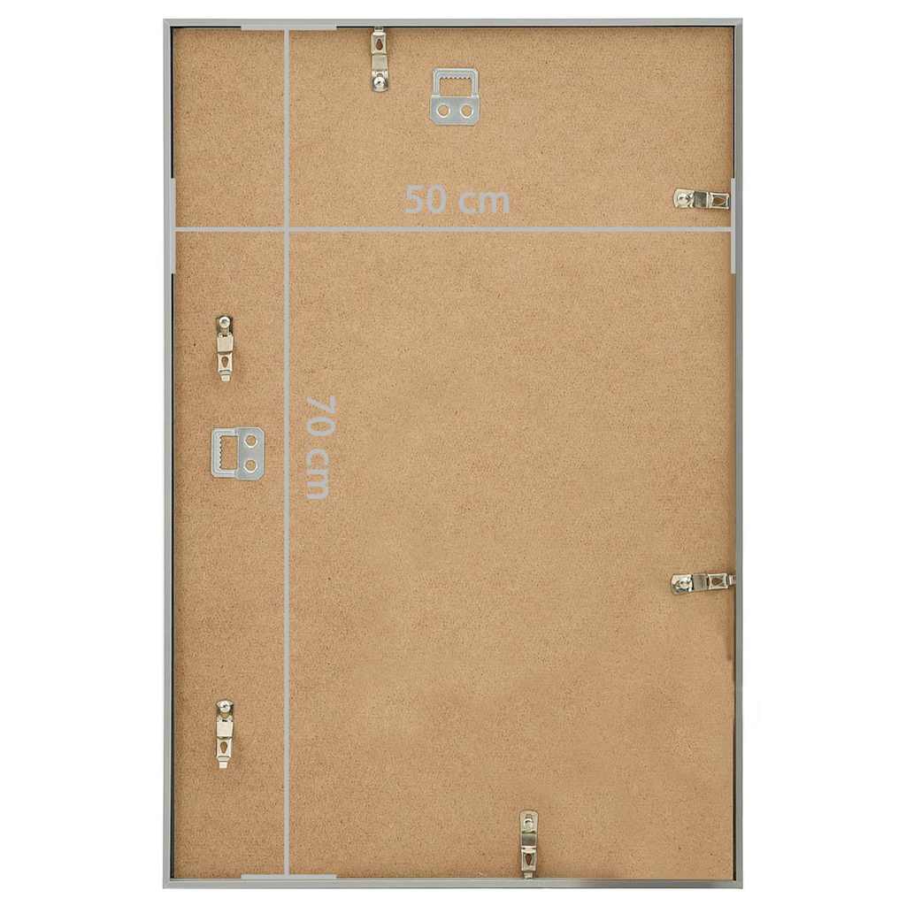 Κορνίζες Κολάζ για Τοίχο 3 τεμ. Ασημί 50 x 70 εκ. MDF