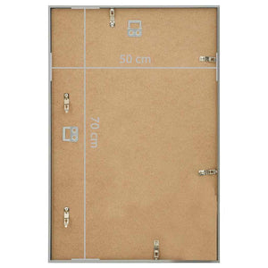 Κορνίζες Κολάζ για Τοίχο 3 τεμ. Ασημί 50 x 70 εκ. MDF