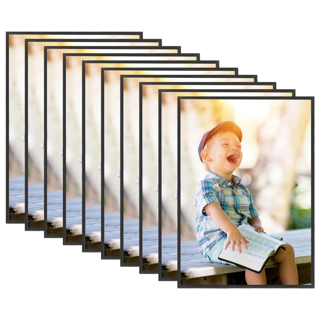 Κορνίζες Κολάζ Επιτραπέζιες 10 τεμ. Μαύρο 15 x 21 εκ. MDF