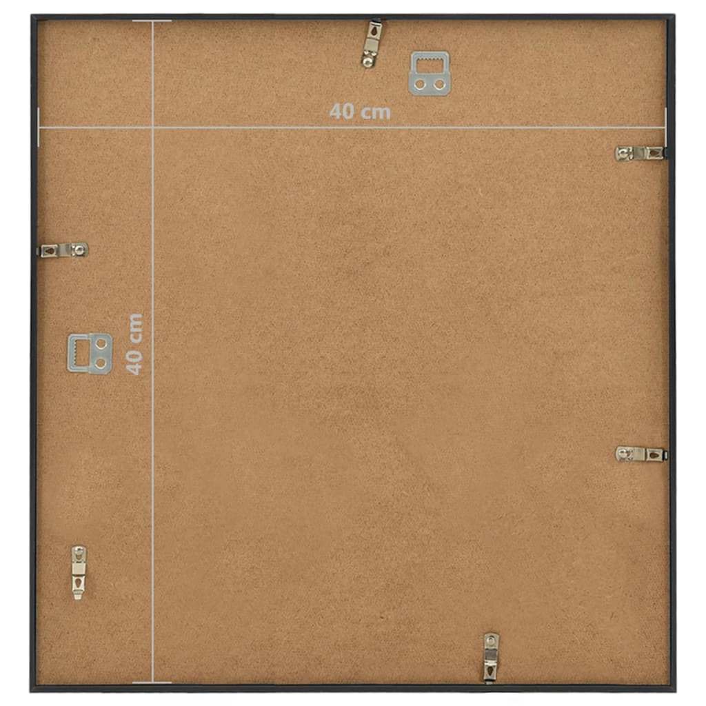 Κορνίζες Κολάζ Τοίχου 3 τεμ. Μαύρες 40 x 40 εκ. MDF