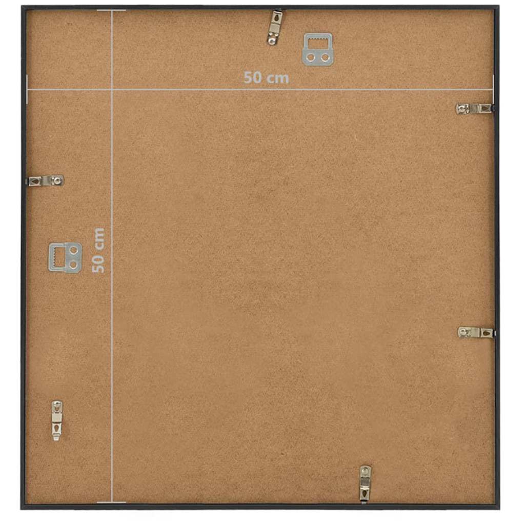 Κορνίζες Κολάζ Τοίχου 3 τεμ. Μαύρες 50 x 50 εκ. MDF