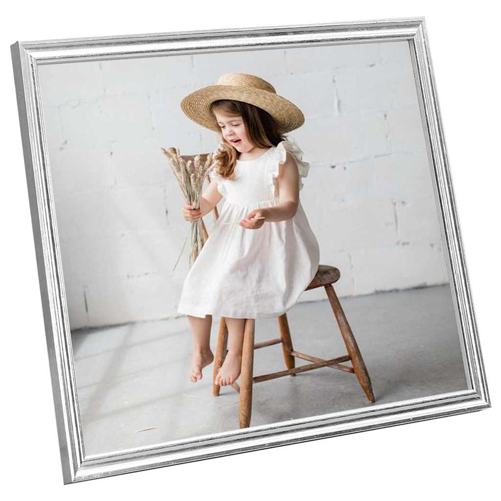 Κορνίζες Κολάζ Επιτραπέζιες 3 τεμ. Ασημί 20 x 20 εκ. MDF - Pakobazaar