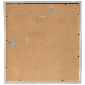 Κορνίζες Κολάζ για Τοίχο 3 τεμ. Ασημί 40 x 40 εκ. MDF
