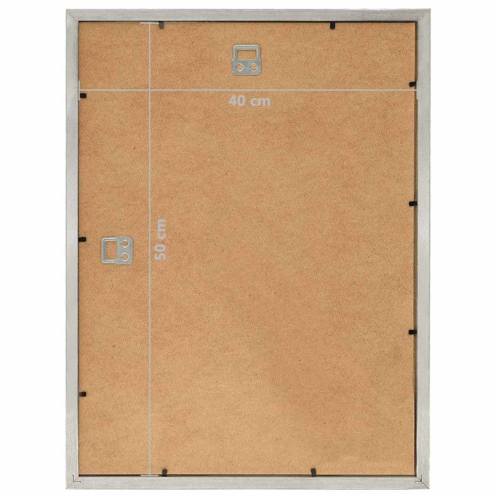 Κορνίζες Κολάζ για Τοίχο 3 τεμ. Ασημί 40 x 50 εκ. MDF - Pakobazaar