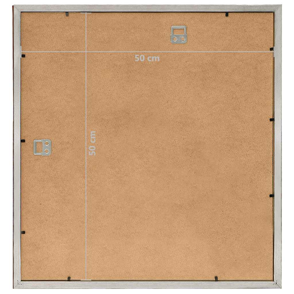 Κορνίζες Κολάζ για Τοίχο 3 τεμ. Ασημί 50 x 50 εκ. MDF