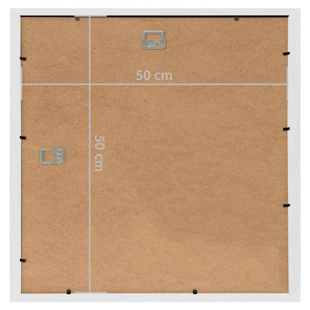 Κορνίζες Κολάζ Τοίχου 3 τεμ. Λευκές 50 x 50 εκ. MDF - Pakobazaar