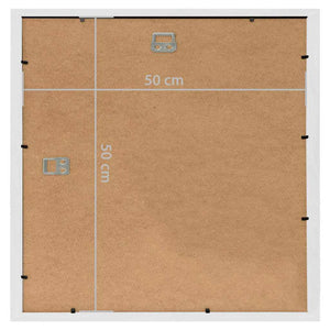 Κορνίζες Κολάζ Τοίχου 3 τεμ. Λευκές 50 x 50 εκ. MDF - Pakobazaar