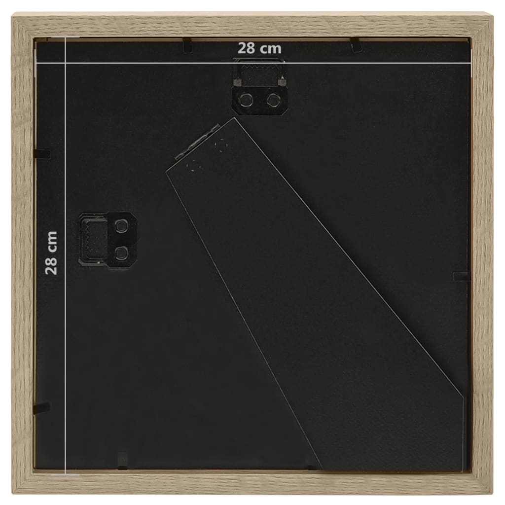 Κορνίζες 3D 3 τεμ. Σκ. Ξύλο 28x28 εκ. για Φωτογραφίες 20x20 εκ. - Pakobazaar