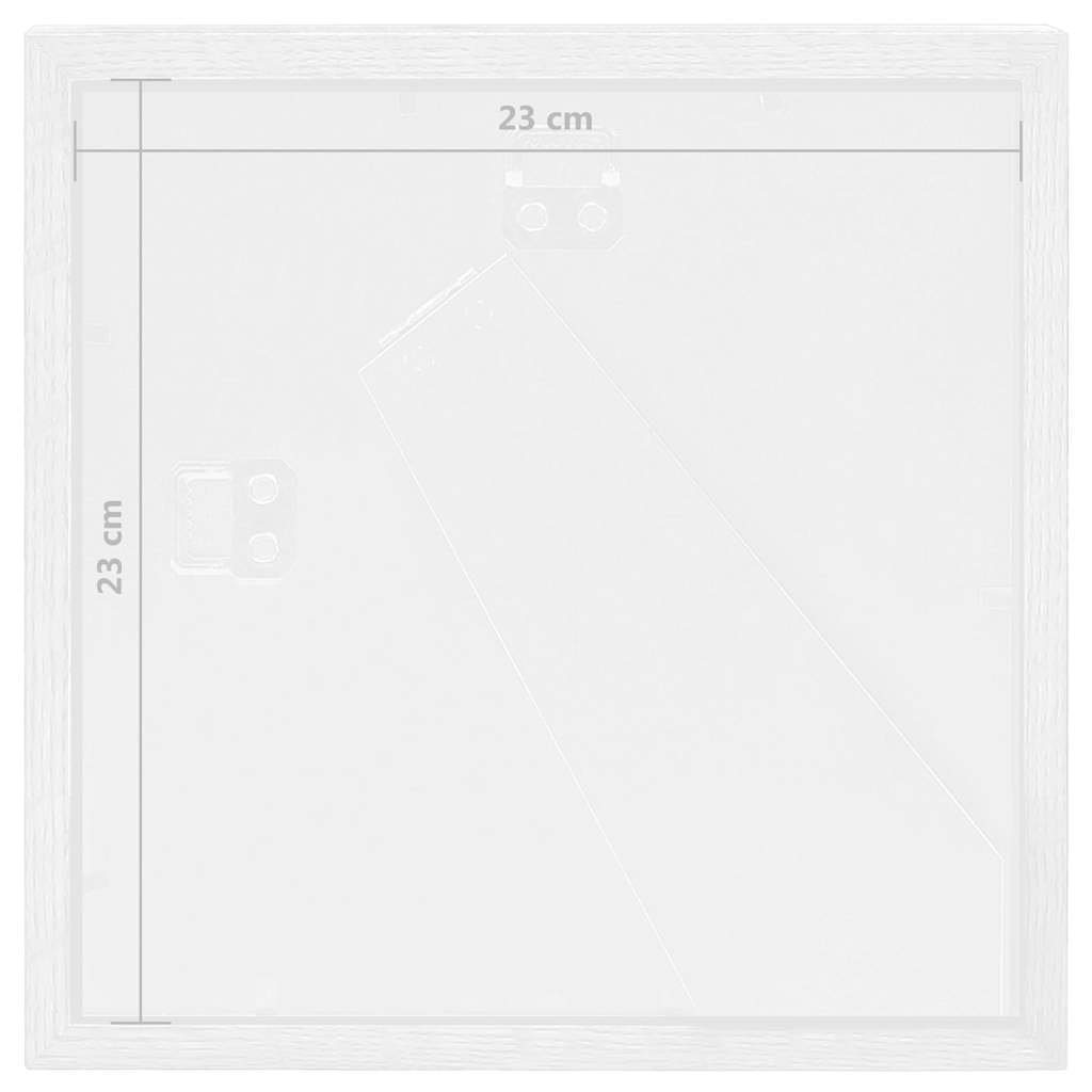 Κορνίζες 3D 5 τεμ. Λευκό 23 x 23 εκ. για Φωτογραφίες 13 x 13 εκ
