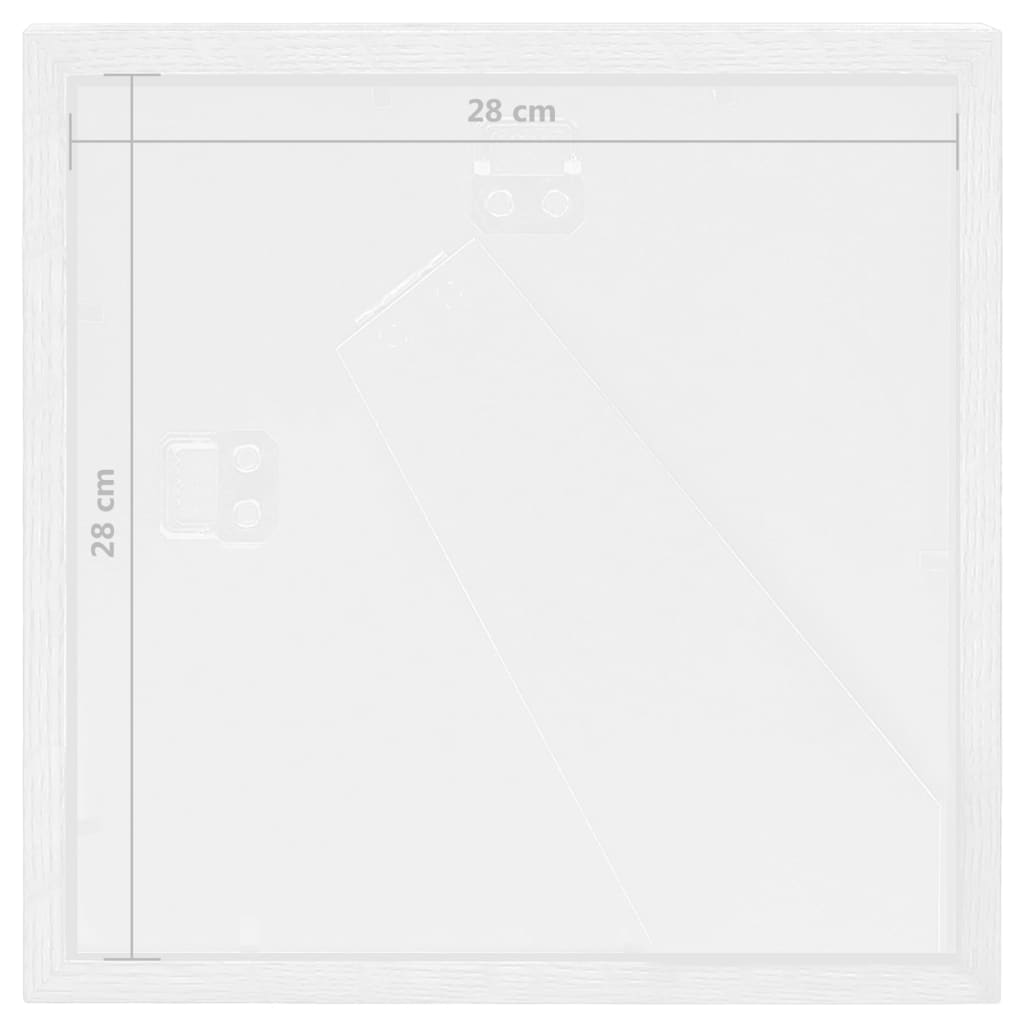 Κορνίζες 3D 3 τεμ. Λευκό 28 x 28 εκ. για Φωτογραφίες 20 x 20 εκ - Pakobazaar