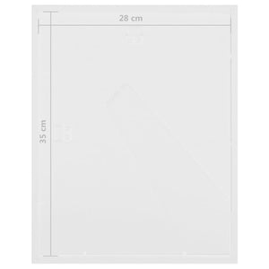 Κορνίζες 3D 5 τεμ. Λευκό 28 x 35 εκ για Φωτογραφίες 4x(10x15εκ)