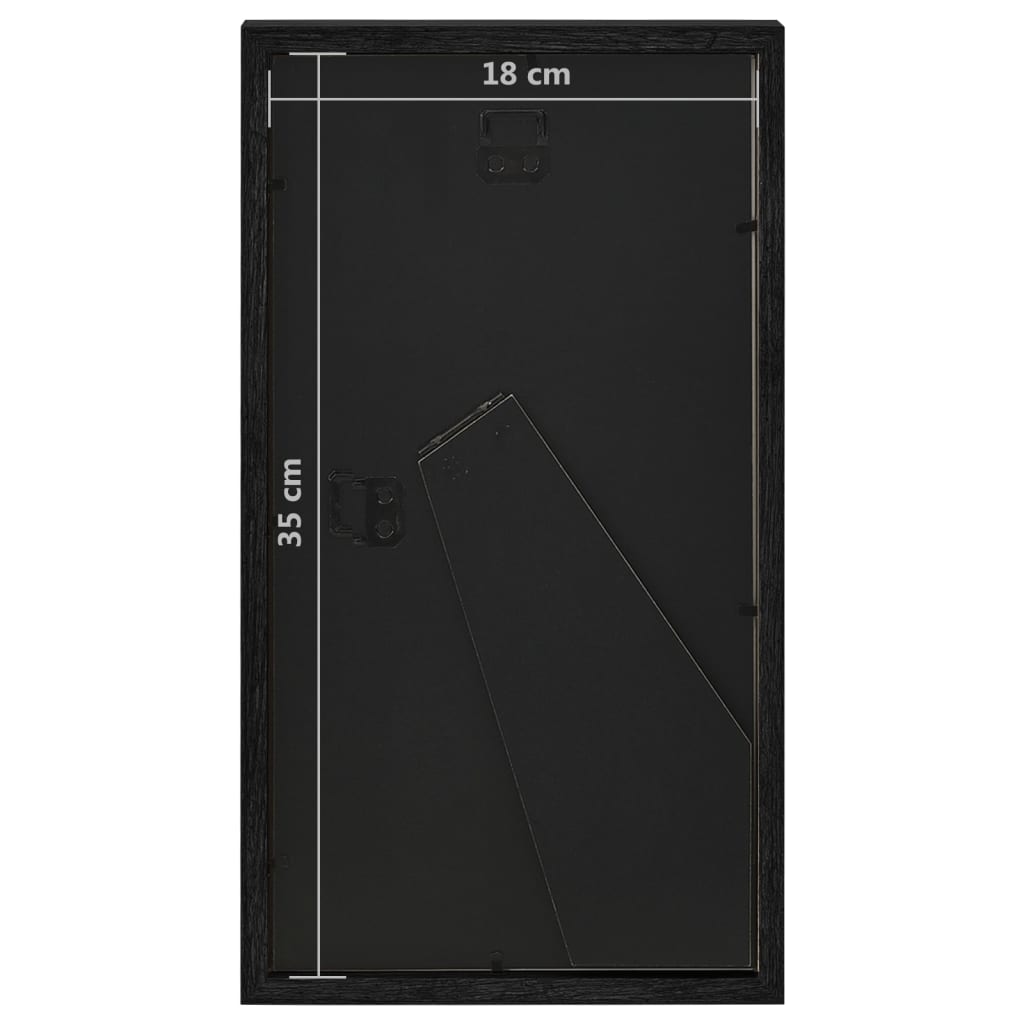 Κορνίζες 3D 3 τεμ. Μαύρο 18x35 εκ. για Φωτογραφίες 3x(10x15εκ)