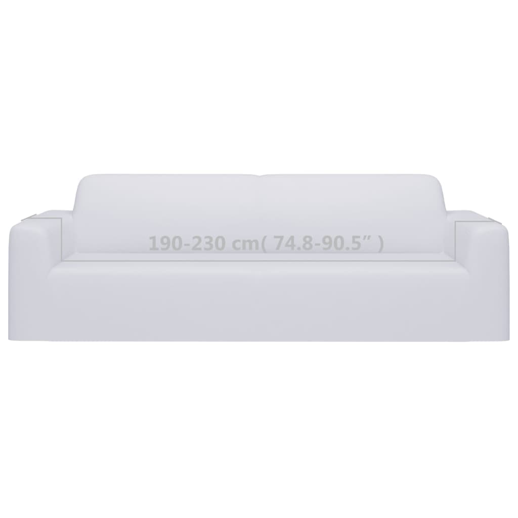 Κάλυμμα 3θέσιου Καναπέ Ελαστικό Λευκό από Πολυεστερικό Ζέρσεϊ