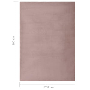 Χαλάκι Ροζ Παστέλ 200 x 300 εκ. από Συνθετική Γούνα Κουνελιού