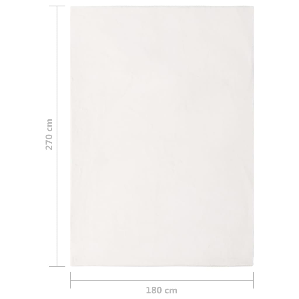 Χαλάκι Κρεμ 180 x 270 εκ. από Συνθετική Γούνα Κουνελιού