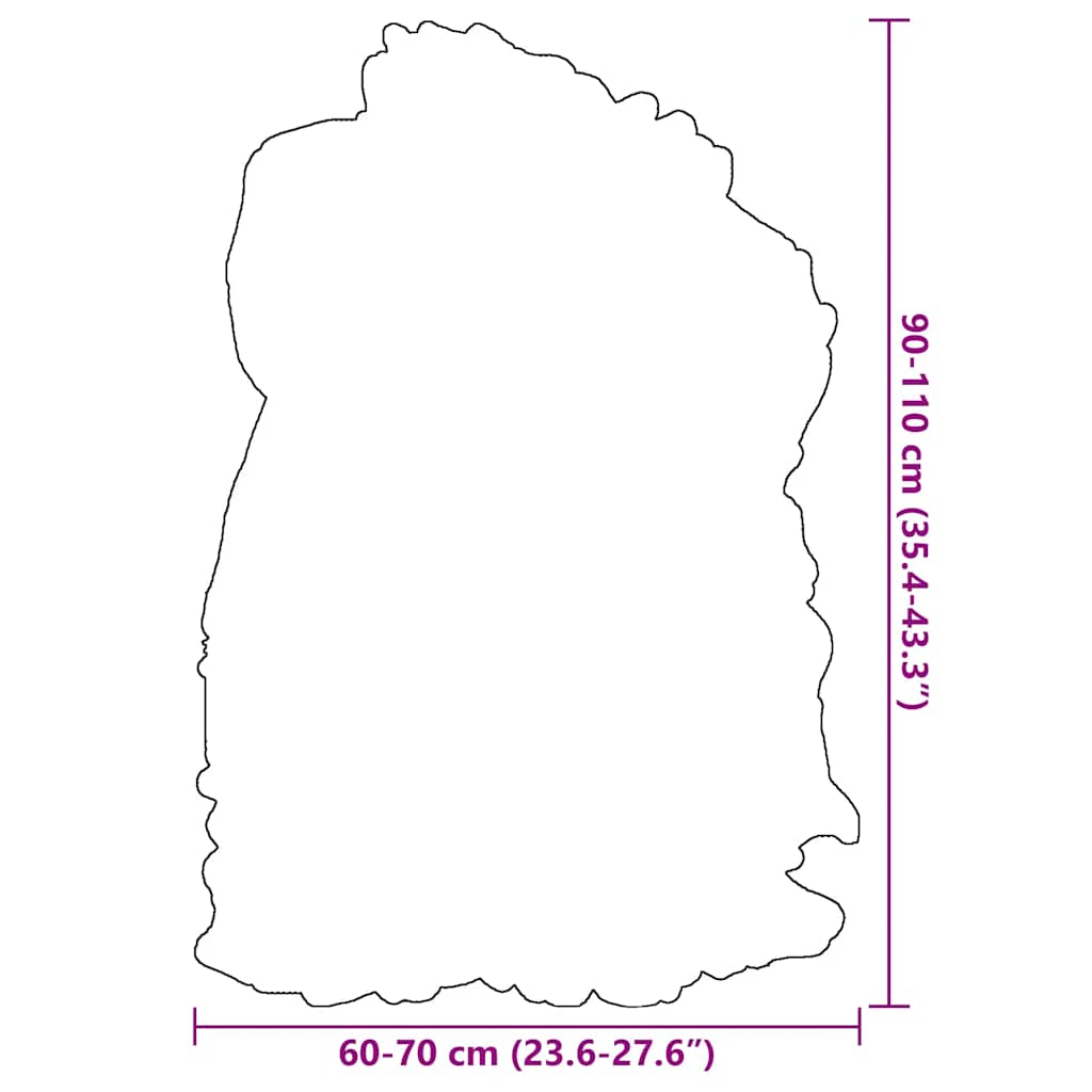 Ισλανδική Γούνα Προβάτου Καφέ 70 x 110 εκ.