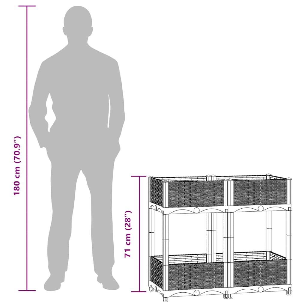 Ζαρντινιέρα 80 x 40 x 71 εκ. από Πολυπροπυλένιο