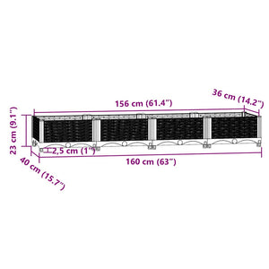 Ζαρντινιέρα 160 x 40 x 23 εκ. από Πολυπροπυλένιο