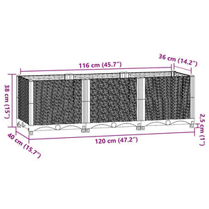 Ζαρντινιέρα 120 x 40 x 38 εκ. από Πολυπροπυλένιο