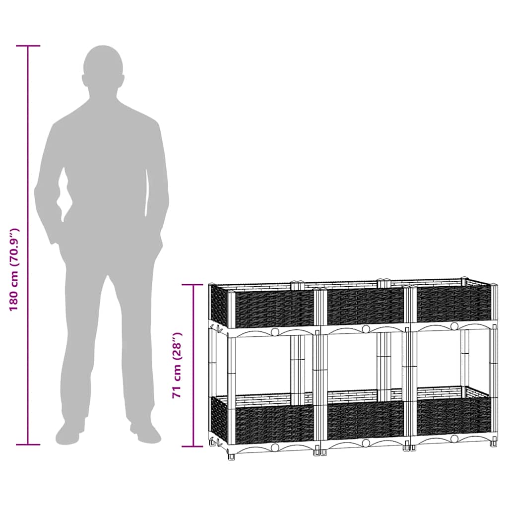 Ζαρντινιέρα 120 x 40 x 71 εκ. από Πολυπροπυλένιο