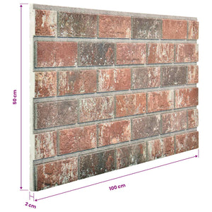 Πάνελ τοίχου 10 pcs Σκούρο Καφέ και Γκρι 100 x 50 cm Αφρός EPS - Pakobazaar