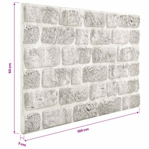 Πάνελ τοίχου 10 pcs Ανοιχτό γκρι 100 x 50 cm Αφρός EPS - Pakobazaar