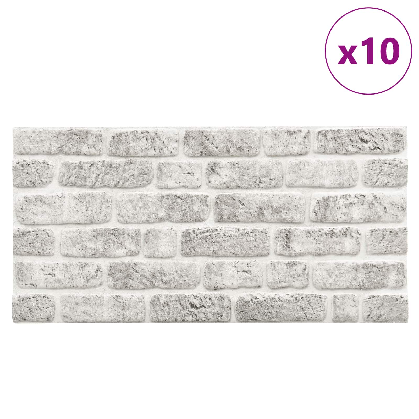 Πάνελ τοίχου 10 pcs Ανοιχτό γκρι 100 x 50 cm Αφρός EPS - Pakobazaar