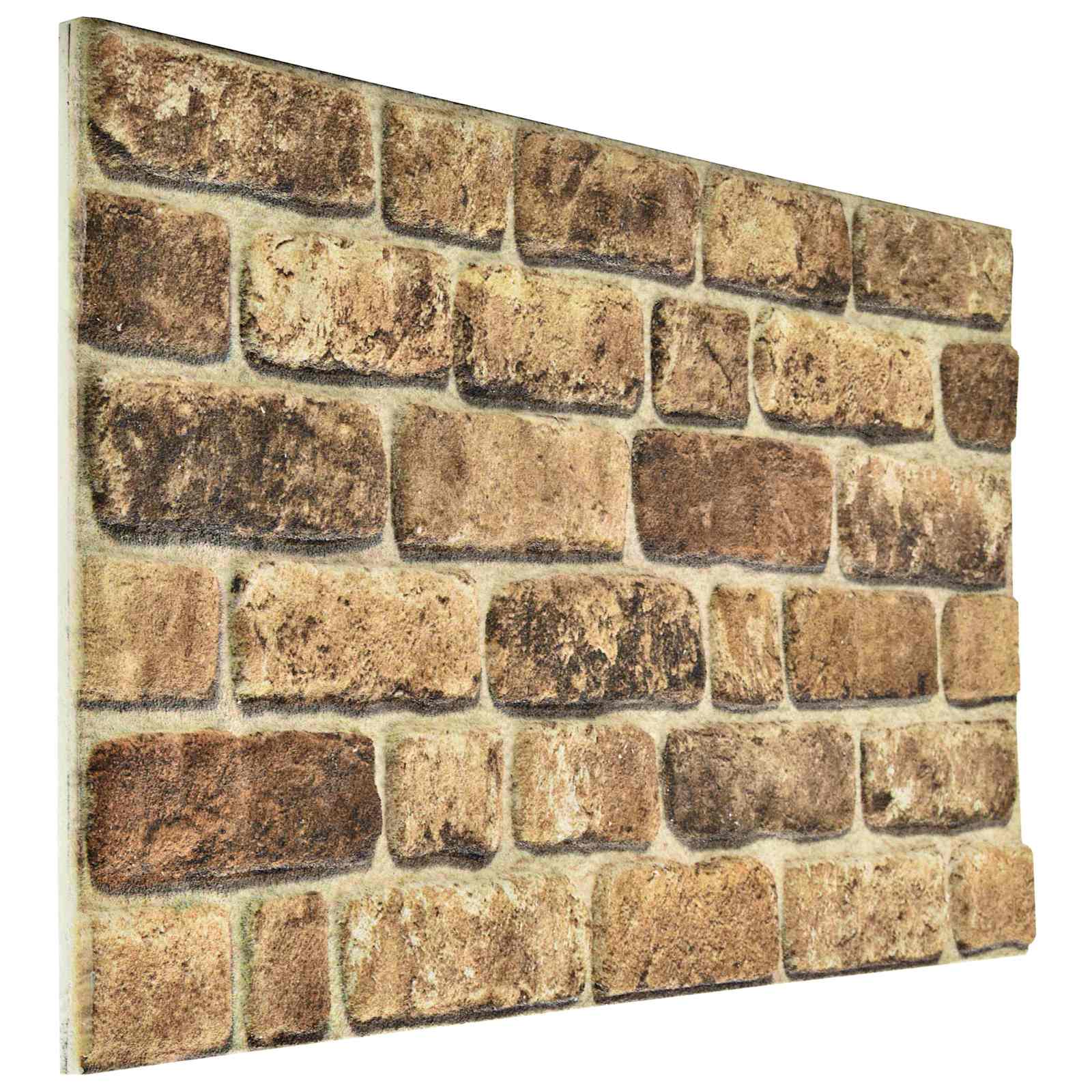 Πάνελ τοίχου 10 pcs Σκούρος Άμμος 100 x 50 cm Αφρός EPS - Pakobazaar