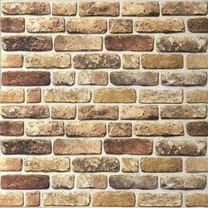 Πάνελ τοίχου 10 pcs Σκούρος Άμμος 100 x 50 cm Αφρός EPS - Pakobazaar