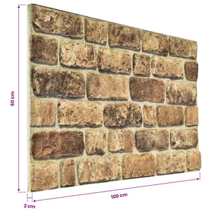 Πάνελ τοίχου 10 pcs Σκούρος Άμμος 100 x 50 cm Αφρός EPS - Pakobazaar