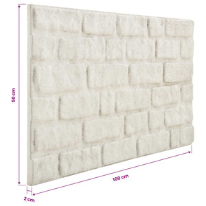 Πάνελ τοίχου 10 pcs Λευκό 100 x 50 cm Αφρός EPS - Pakobazaar