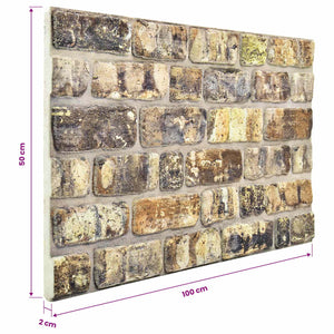 Πάνελ τοίχου 10 pcs Πολύχρωμο 100 x 50 cm Αφρός EPS - Pakobazaar