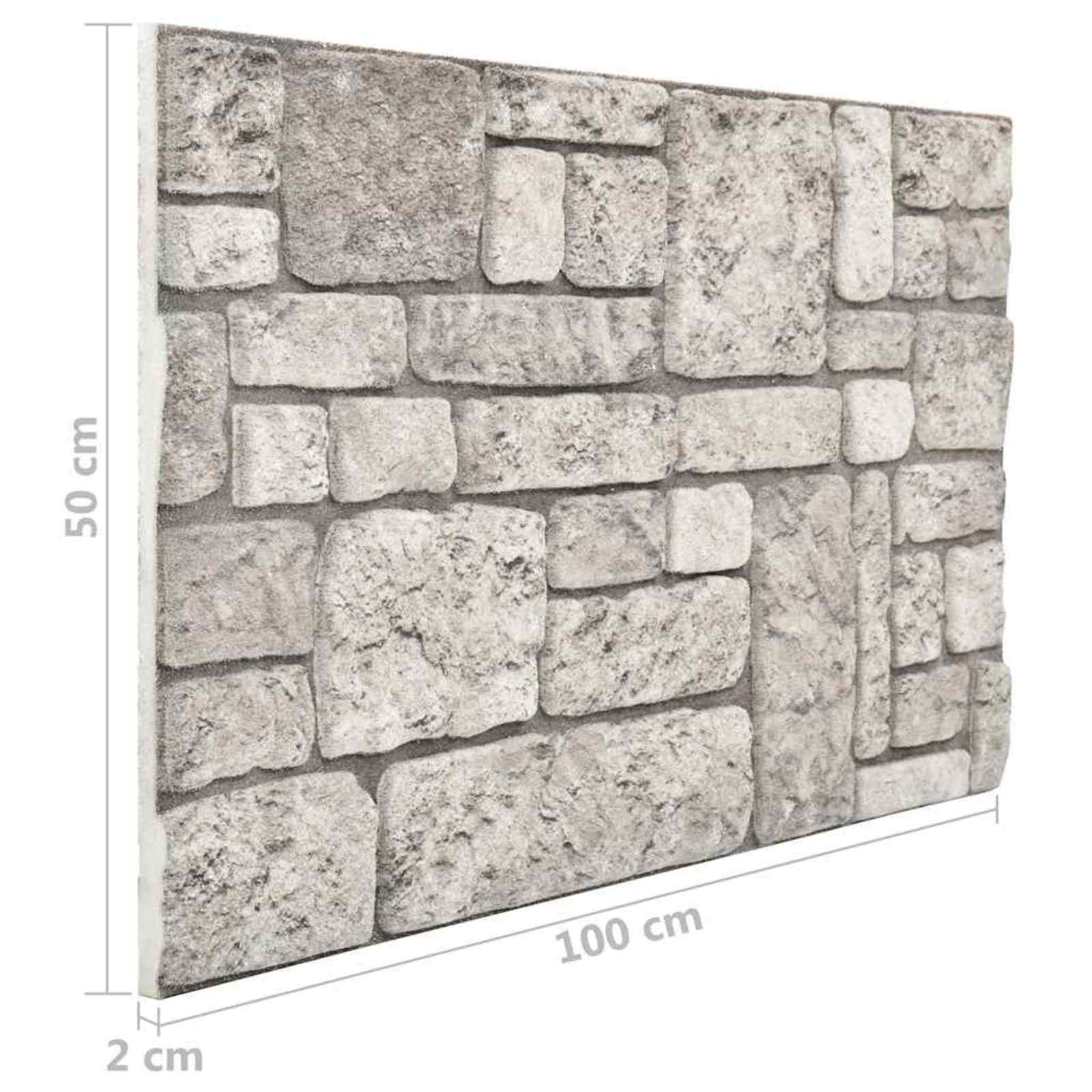 Πάνελ τοίχου 10 pcs Γκρι 100 x 50 cm Αφρός EPS - Pakobazaar