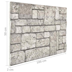 Πάνελ τοίχου 10 pcs Γκρι 100 x 50 cm Αφρός EPS - Pakobazaar