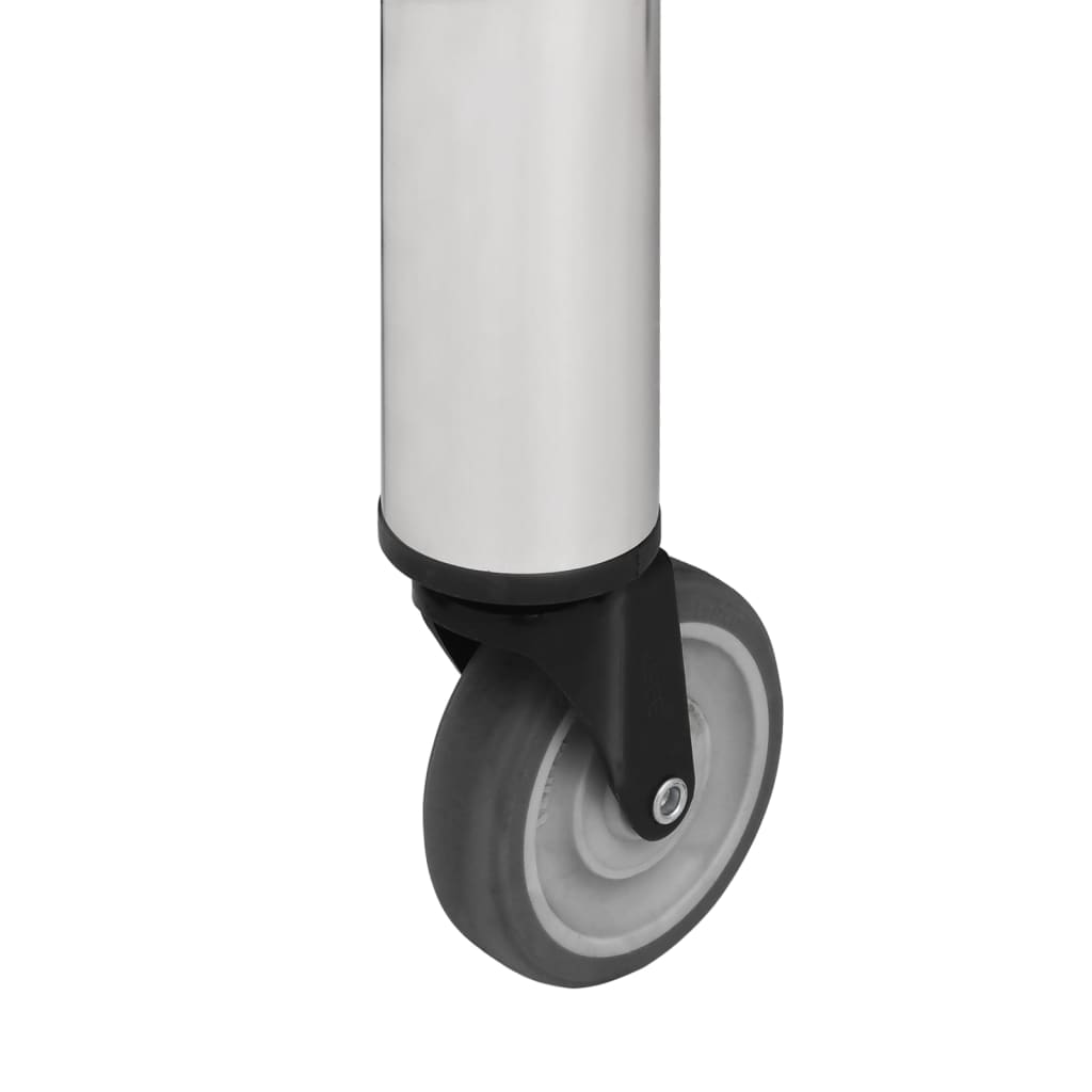 Πάγκος Εργασίας Κουζίνας με Ροδάκια 60x60x85 εκ Ανοξείδ. Ατσάλι - Pakobazaar