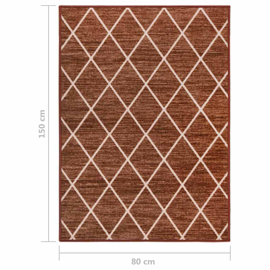 Χαλί Διάδρομος Σκούρο Καφέ 80 x 150 εκ. - Pakobazaar
