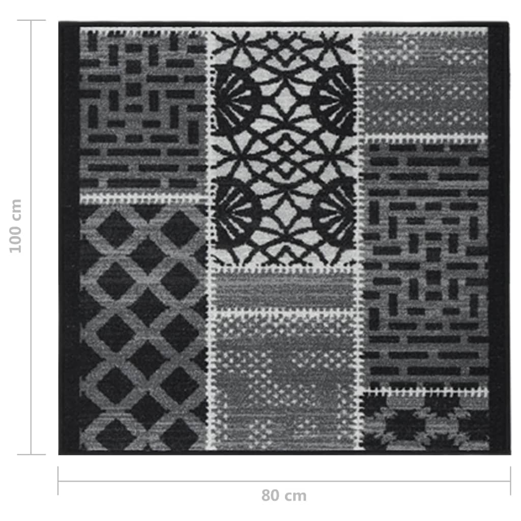 Χαλί Διάδρομος Μαύρο 80 x 100 εκ.
