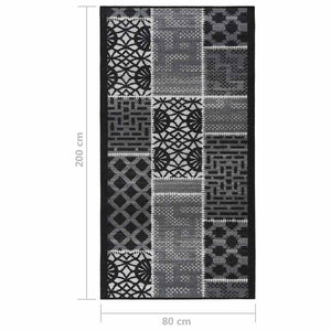 Χαλί Διάδρομος Μαύρο 80 x 200 εκ. - Pakobazaar