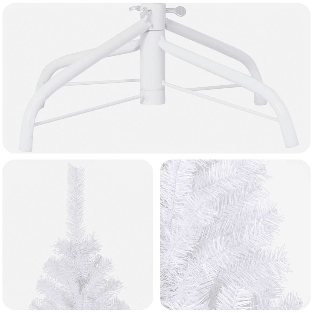 Χριστουγεν. Δέντρο Προφωτισμένο Τεχνητό Μπάλες Λευκό 180εκ PVC - PAKOBAZAAR