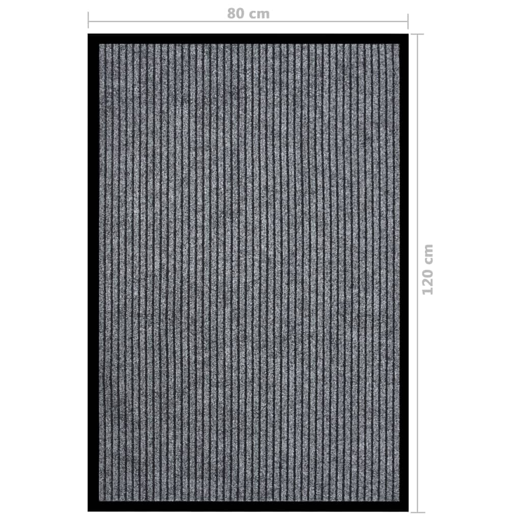 Πατάκι Εισόδου Ριγέ Γκρι 80 x 120 εκ.
